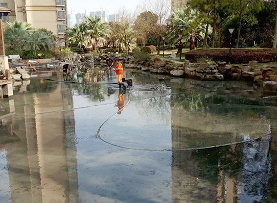 叙永景观池淤泥清理